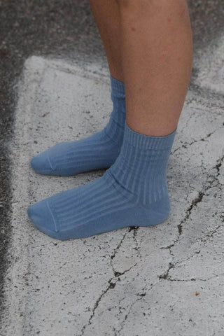 Rib Ankle Socks - Helm Blue