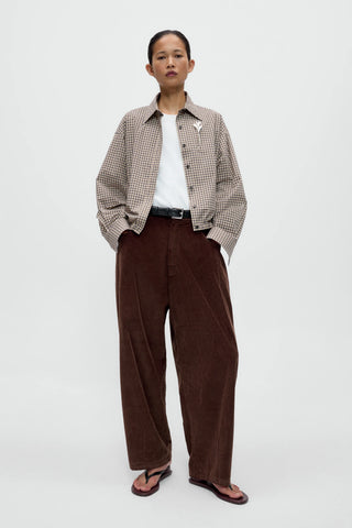 Corduroy Baggy Pants - Brown