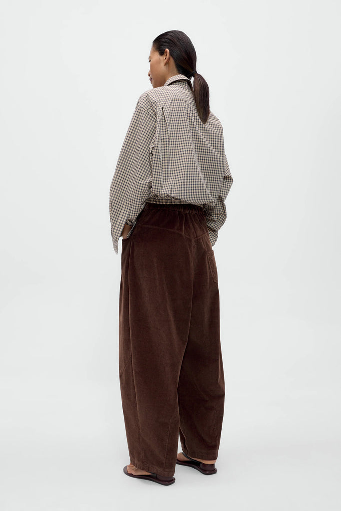 Corduroy Baggy Pants - Brown