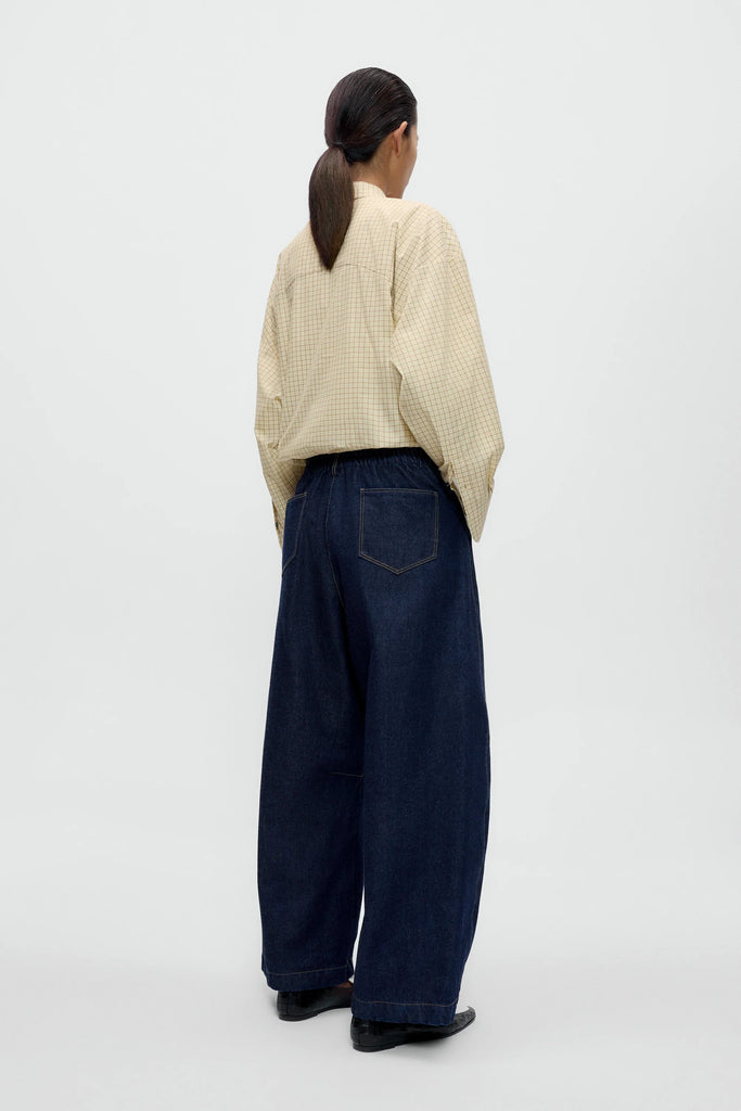 Curved Baggy Jeans - Indigo