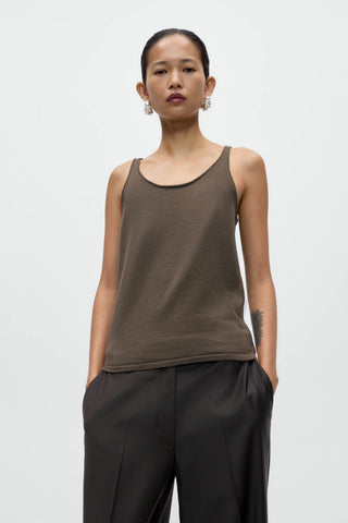 Merino Wool Tank Top - Taupe