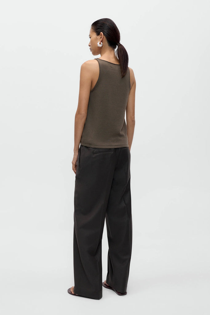 Merino Wool Tank Top - Taupe