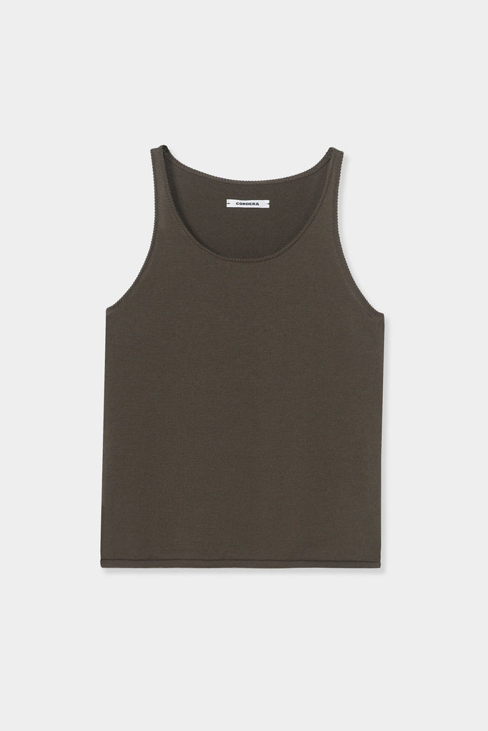 Merino Wool Tank Top - Taupe