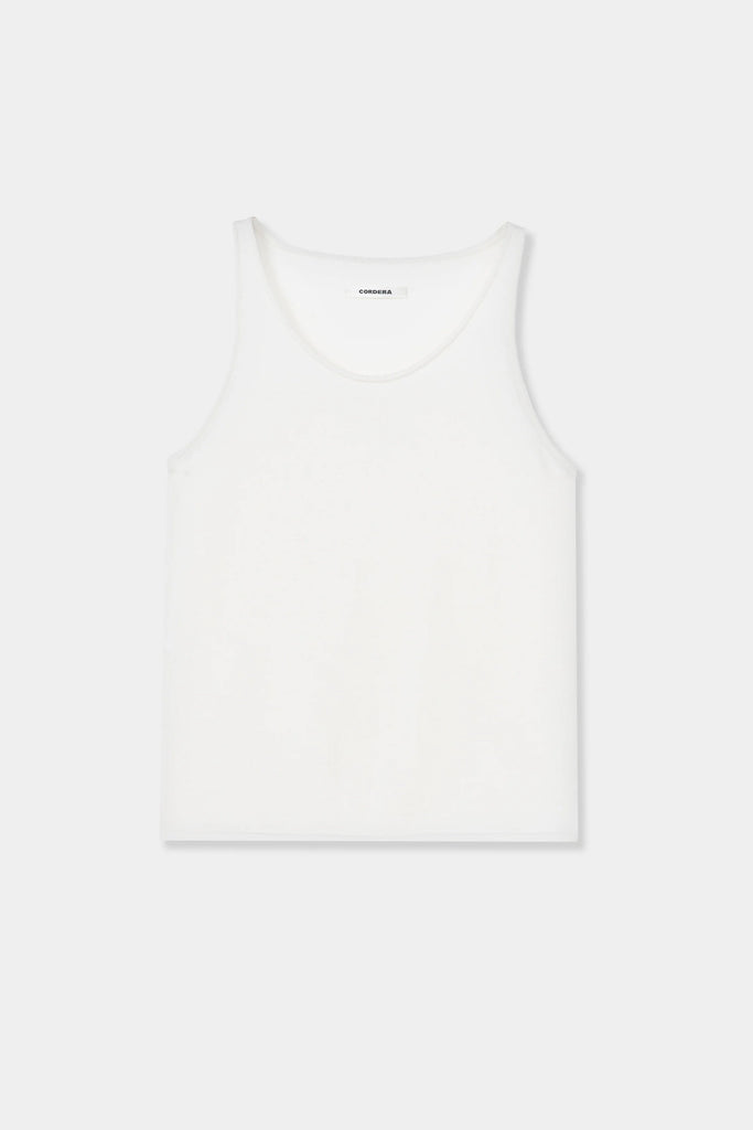 Merino Wool Tank Top - White