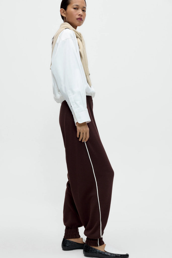 Organic Cotton Sporty Pants - Brown