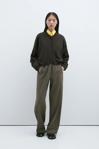 Cotton Cashmere Cardigan - Dark Moss