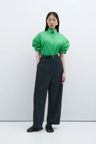 Tailoring Flower Pinstripe Pants - Midnight