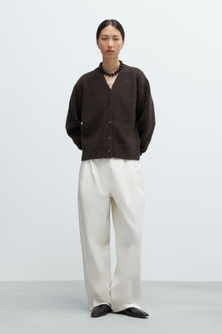 Baby Alpaca Cardigan - Brown