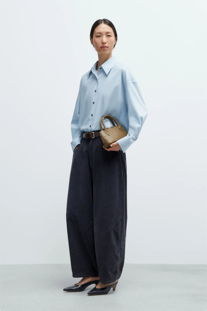 Corduroy Baggy Pants - Dusty Blue