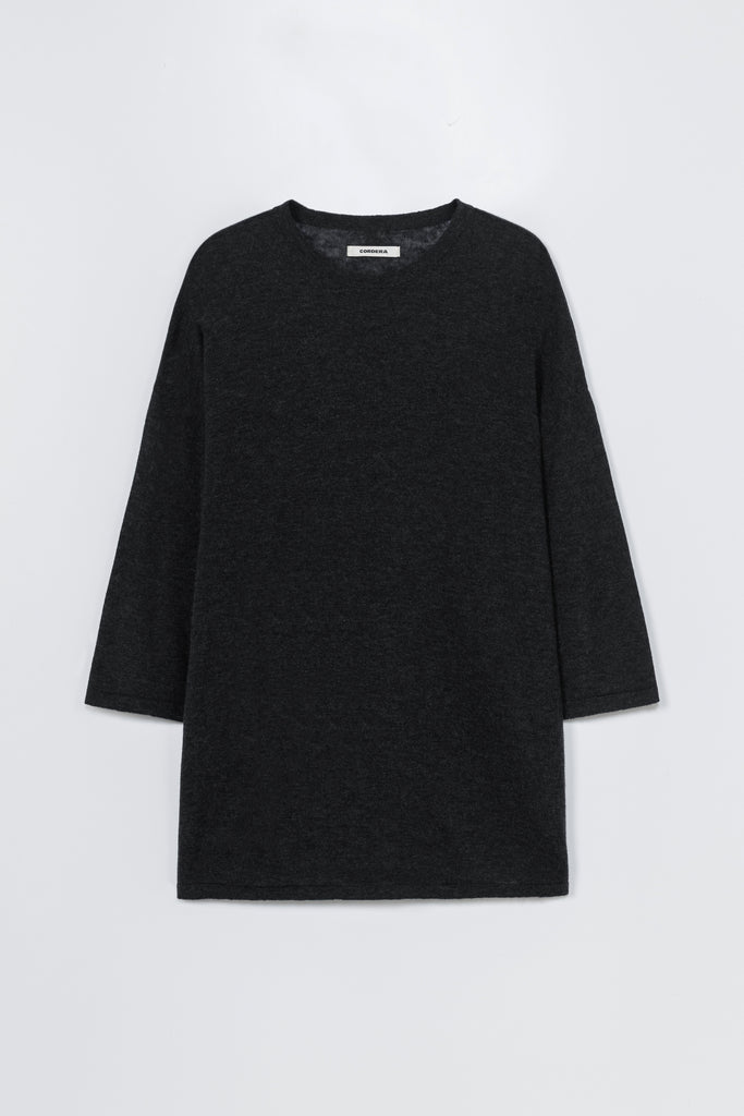 Merino Wool Oversized T-Shirt - Anthracite