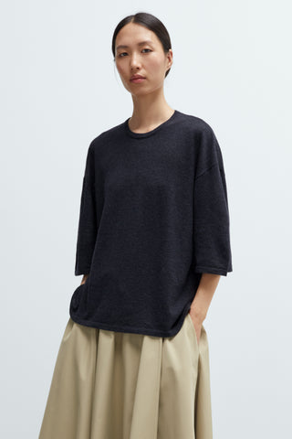 Merino Wool Oversized T-Shirt - Anthracite