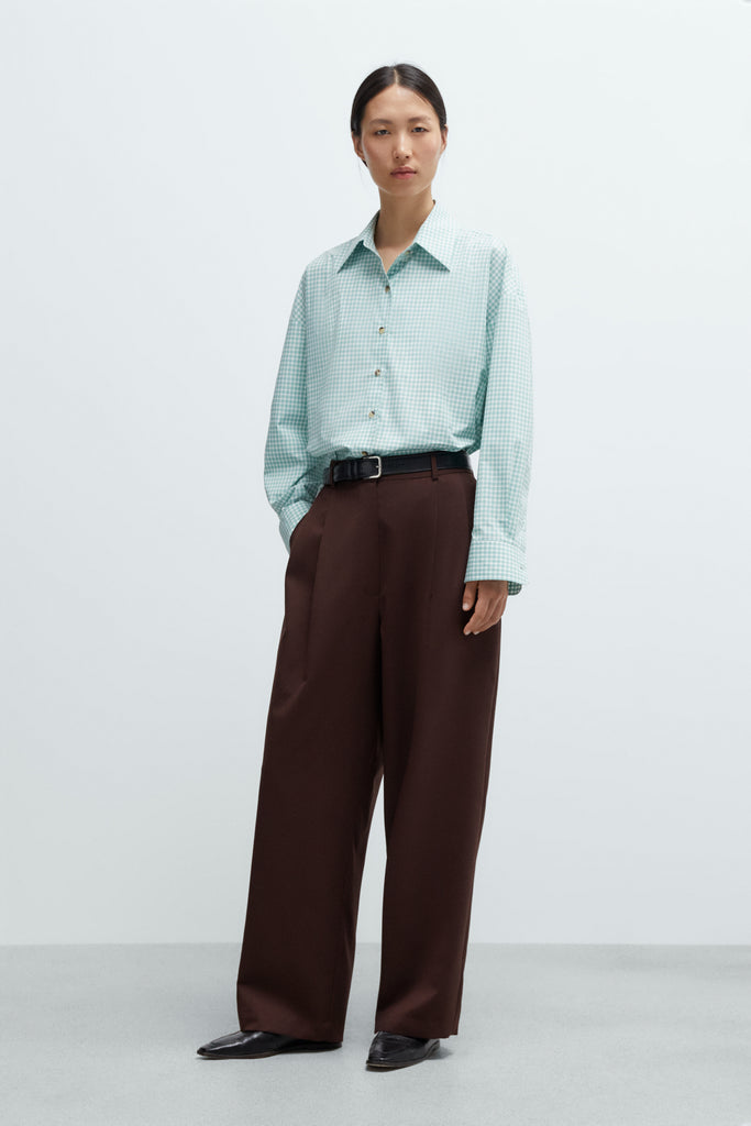 Tailored Masculine Pants - Burgundy