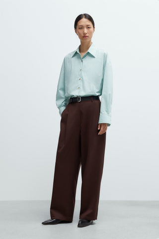 Tailored Masculine Pants - Burgundy