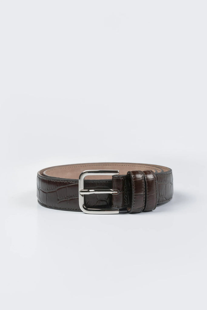 Classic Belt Crocodile - Brown