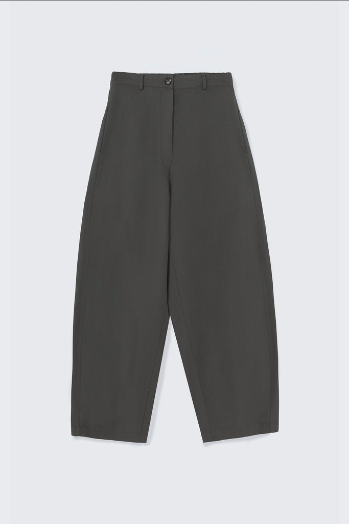 Cotton & Linen Curved Pants - Graphite