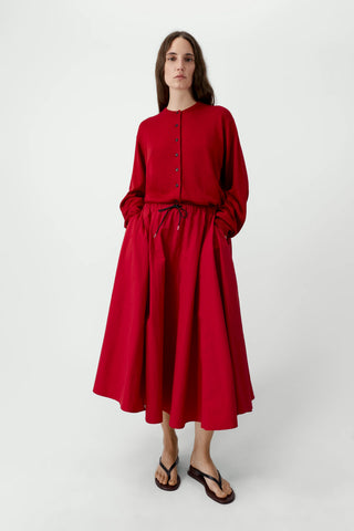 Cotton & Silk Cardigan - Red