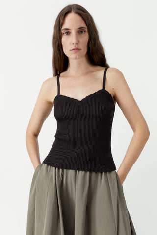 Cotton & Silk Ribbed Tank Top