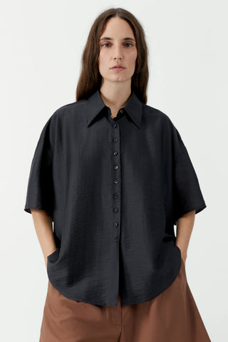 Curved Short Sleeve Shirt - Espresso