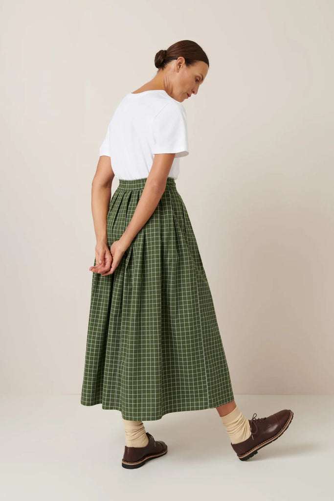 Flora Skirt - Forest Grid