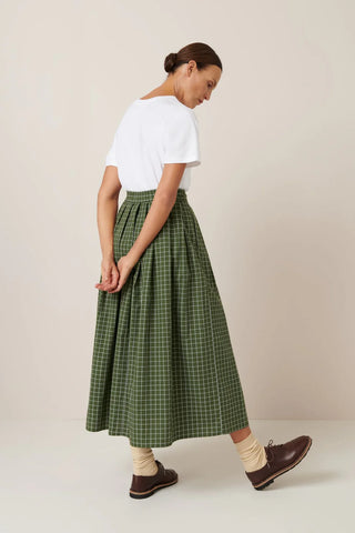Flora Skirt - Forest Grid