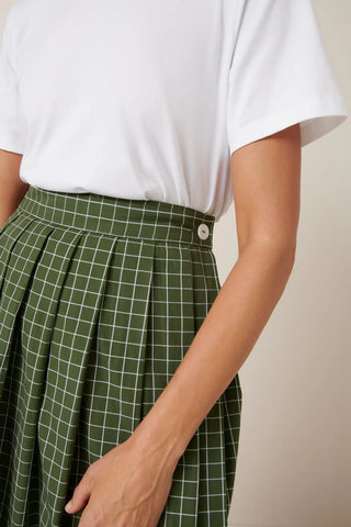 Flora Skirt - Forest Grid