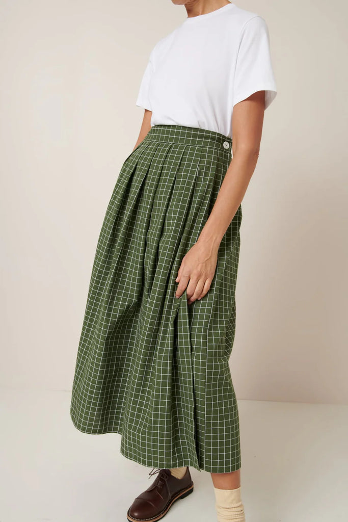 Flora Skirt - Forest Grid