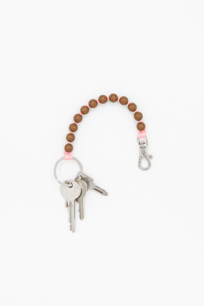 Perlen Short Keyholder - Mocca/Rose