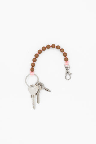 Perlen Short Keyholder - Mocca/Rose