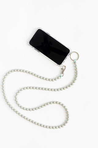 Handykette Phone Necklace - Light Grey/Salvia
