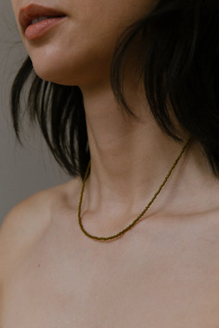 Paisley Necklace - Khaki