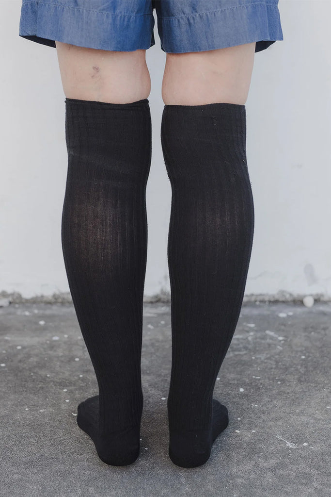 Over Knee Socks - Black