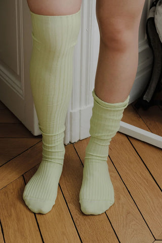 Over Knee Socks - Bar Green