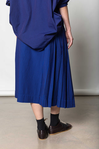 Sim Garment Dye Striped Skirt - Electric