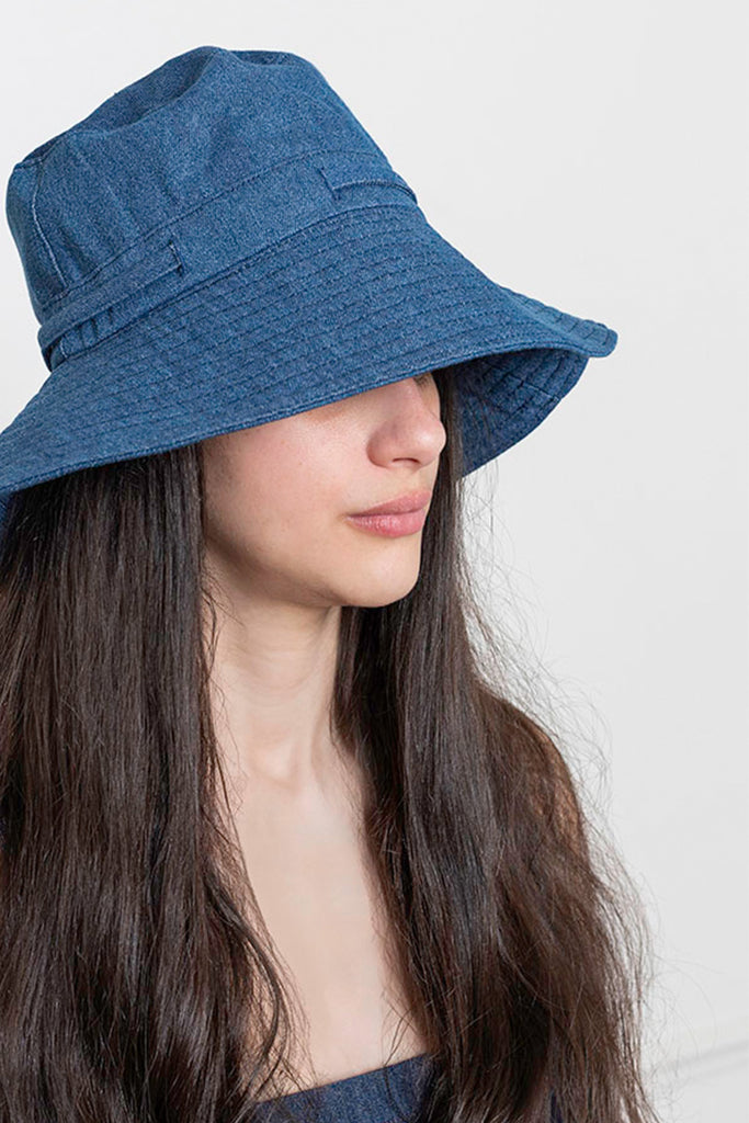 Denim Sun Hat - Washed Indigo