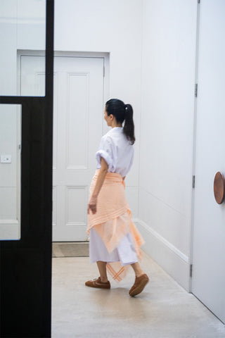 Organic Cotton Sarong - Apricot Cloud