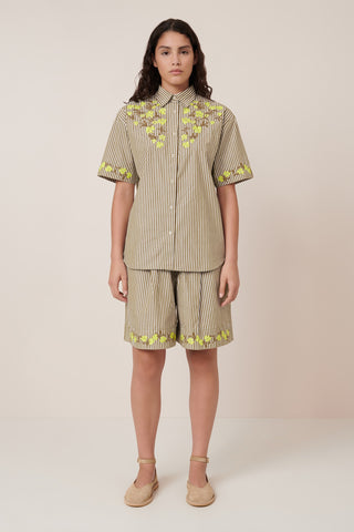 Wildflower Shorts - Treetop Stripe