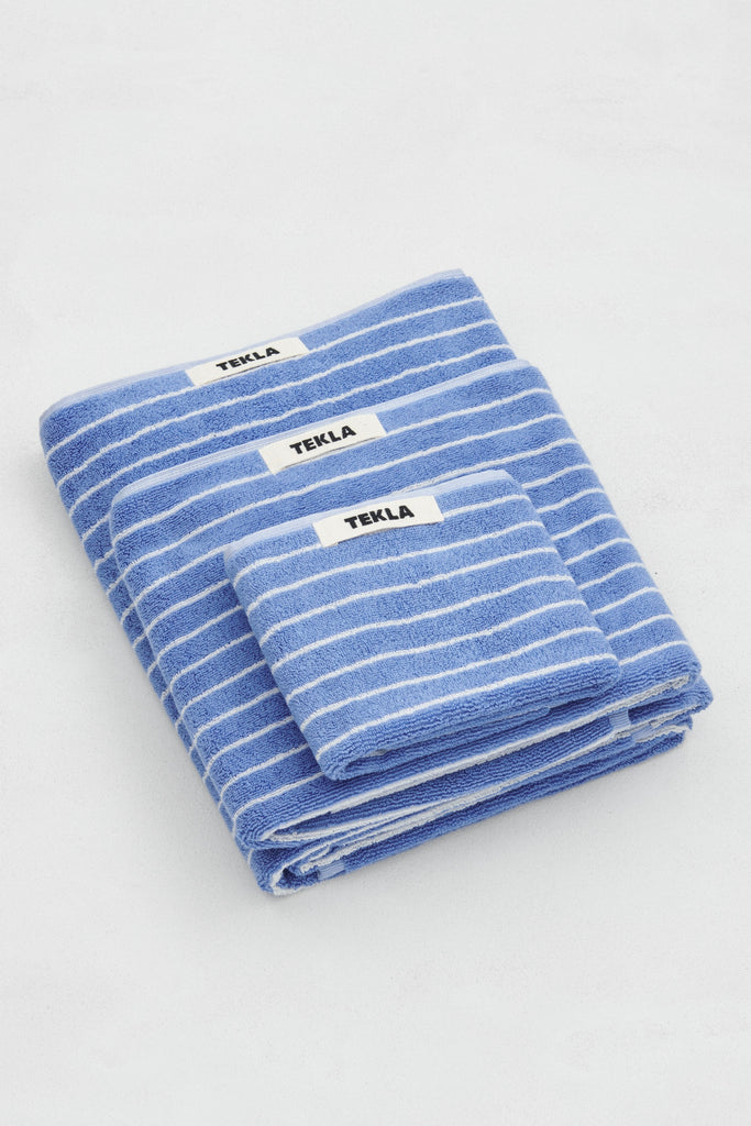 Hand Towel - Clear Blue Stripes